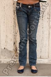 Leg Woman White Casual Jeans Average